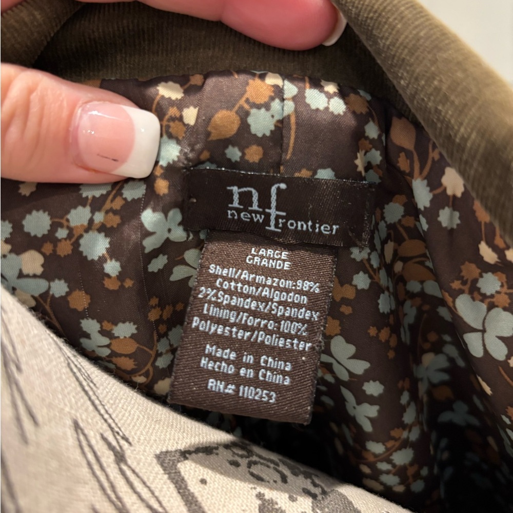 New Frontier Olive Corduroy Blazer Jacket - Picture 7 of 7
